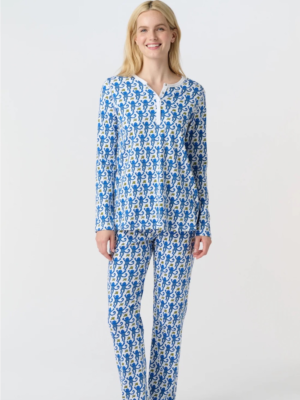 Roller Rabbit blue monkey pjs size XS!